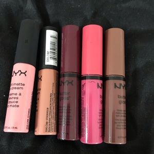Nyx butter gloss and matte lip creme